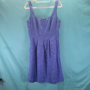Nine West Womens Sleeveless Textured Blue Dress Size 6